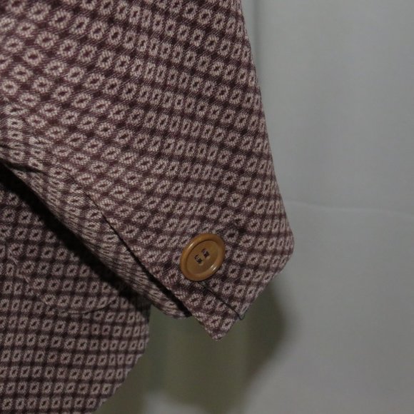 Romeo Gigli Geometric Foulard Brown Velvet Vintage Three Button Blazer 40R - Picture 7 of 11
